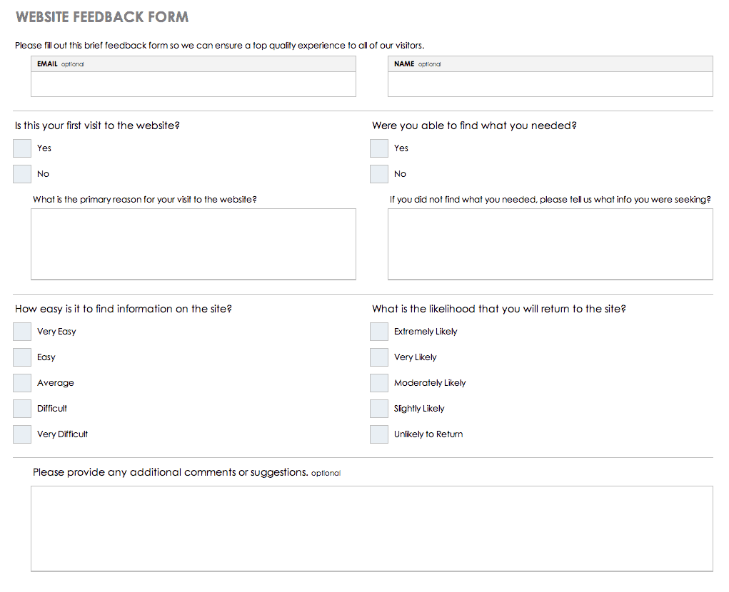 23 Feedback Form Templates And Examples